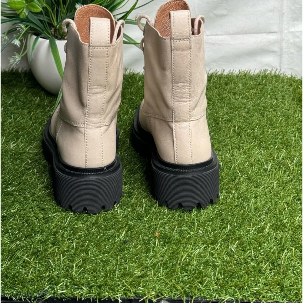 Madewell Rayna Lace-up Lug sole boots I leather - harvest moon Size 6.5 - Picture 9 of 12